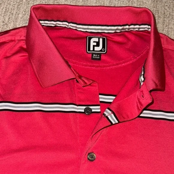 FootJoy Performance Polo Men’s L Red Shirt - Picture 8 of 12